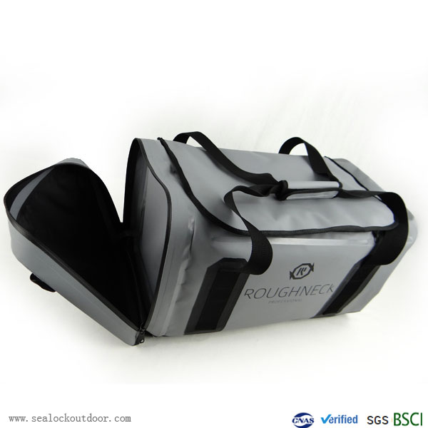 Gray Waterproof Duffle Bag 60Liter